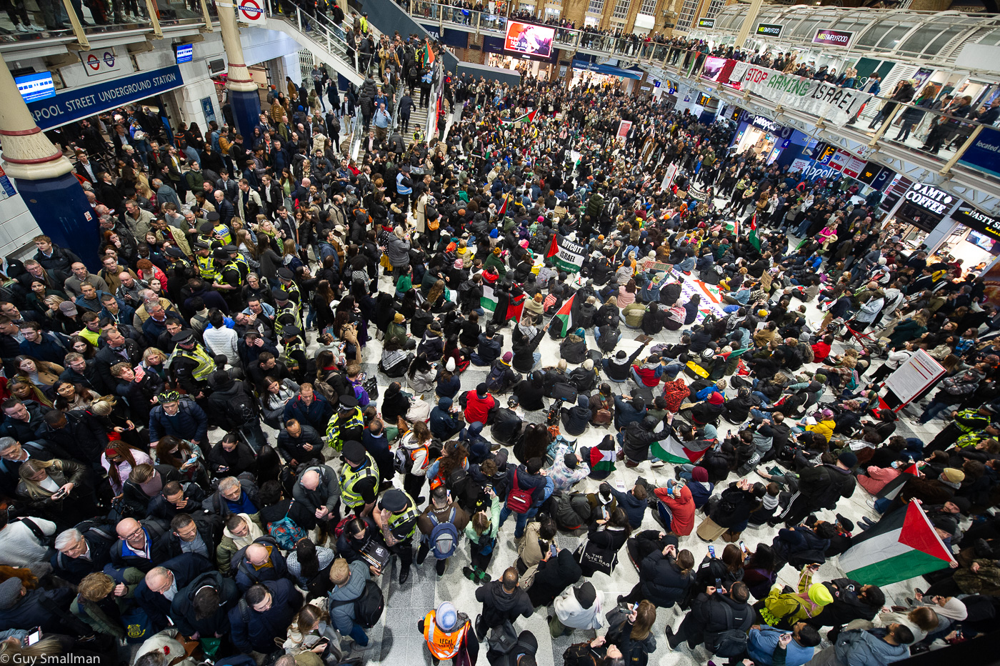 Sit in at Liverpool Street Station