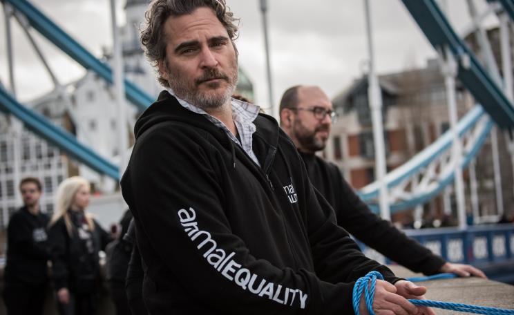 Joaquin Phoenix Supporting Animal Equality Action