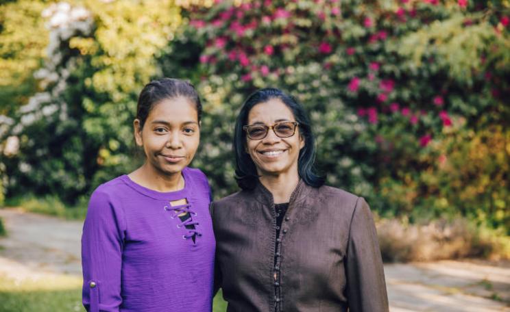 Lottie and Deborah from CEJUDHCAN, at the Lush Spring Prize 2018.