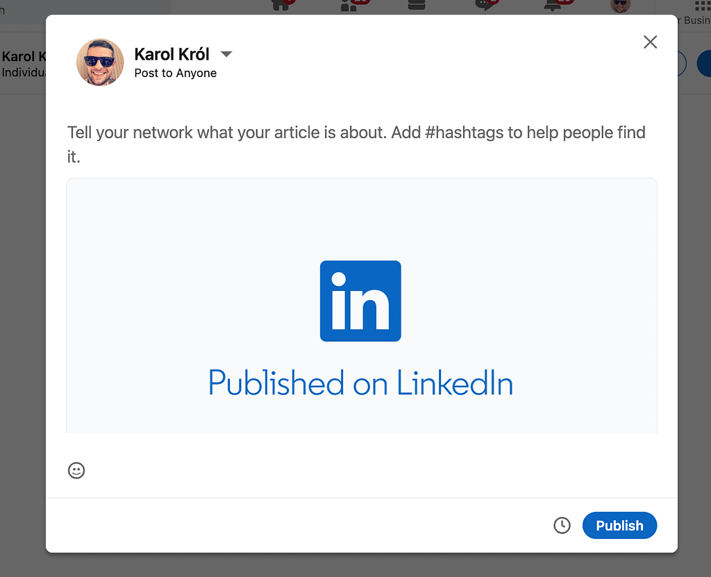 Sharing your story in LinkedIn