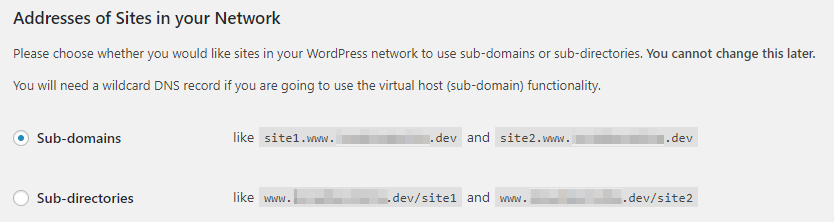 Choosing the URL structure for your network.