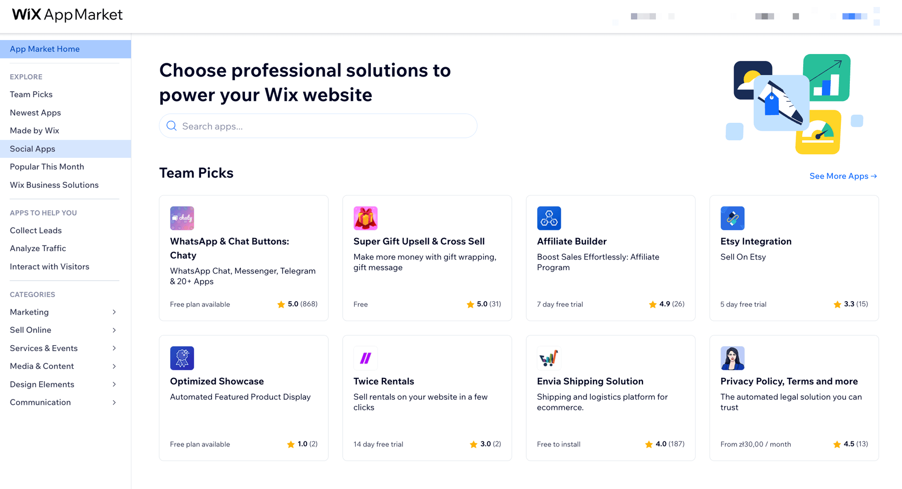 wix app market