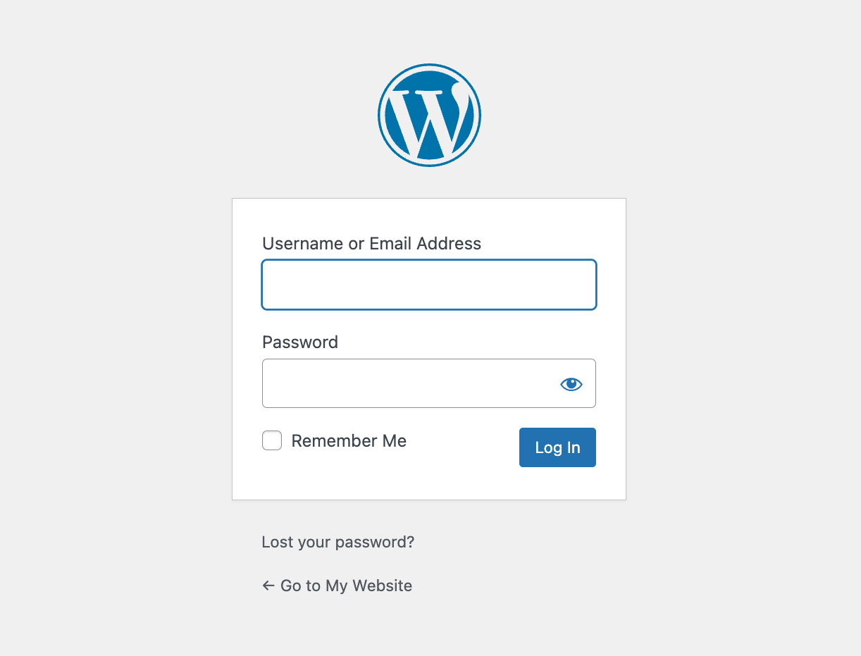 WordPress login