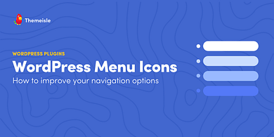 WordPress menu icons.