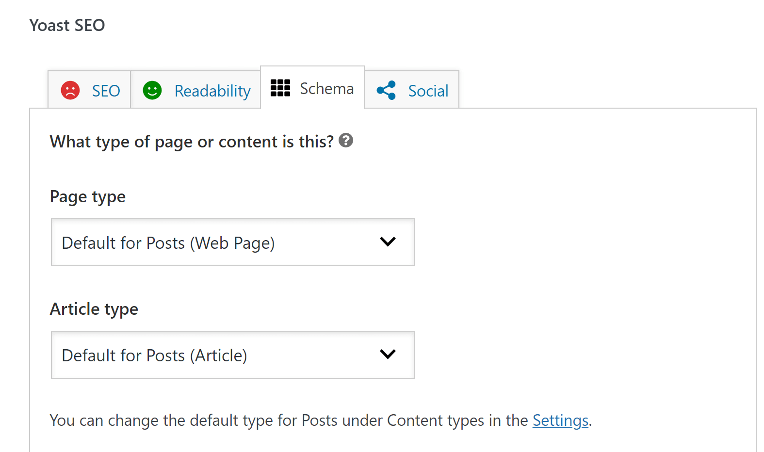 Adding schema markup using Yoast SEO.